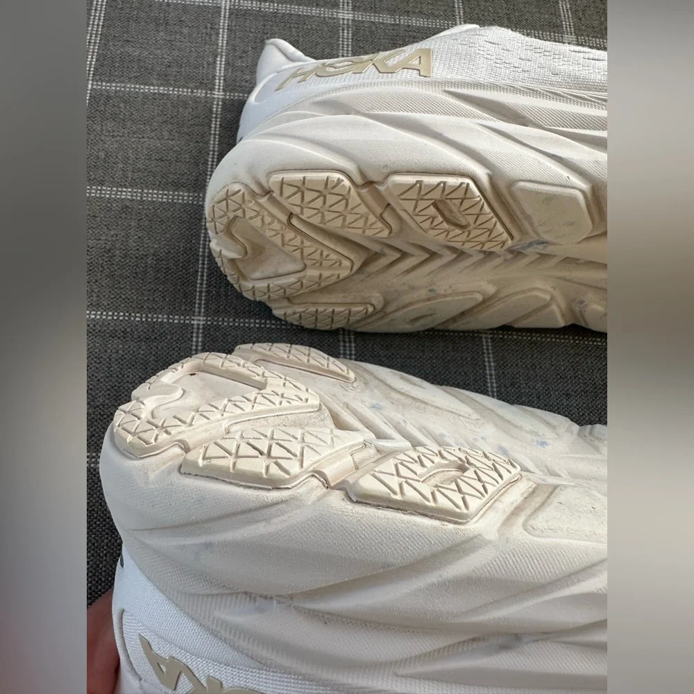 Hoka Cream/Beige Clifton 8 Running Shoes Mens Size 8D - Picture 12 of 12